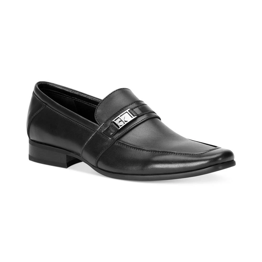 商品Calvin Klein|Men's Bartley Bit Textured Loafers,价格¥409,第1张图片
