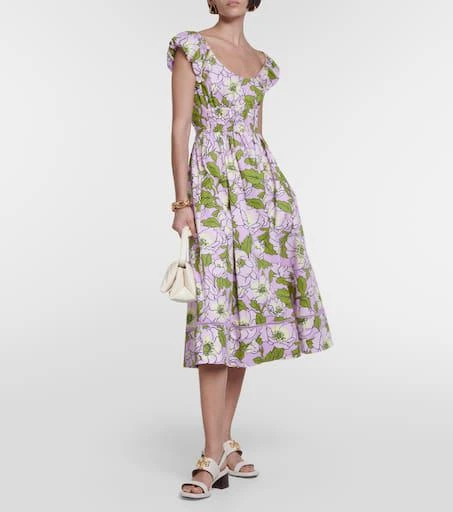 商品Tory Burch|花卉棉质府绸中长连衣裙,价格¥3802,第2张图片详细描述