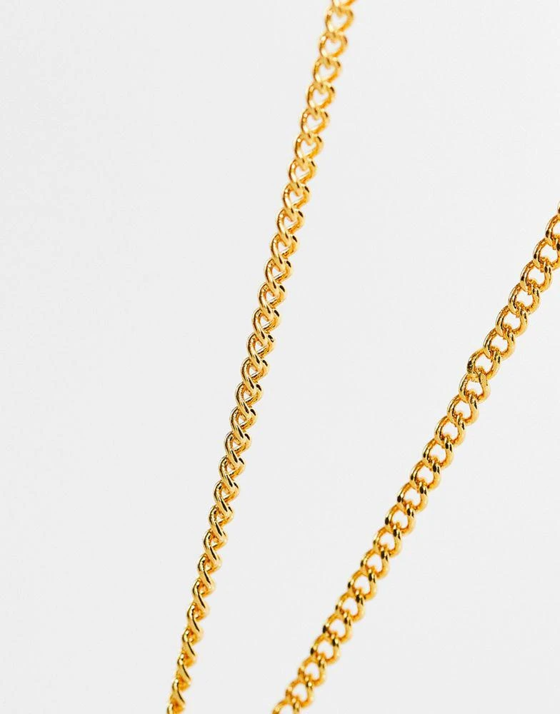 商品ASOS|ASOS DESIGN 14k gold plated necklace with reversible zodiac cancer pendant,价格¥87,第3张图片详细描述