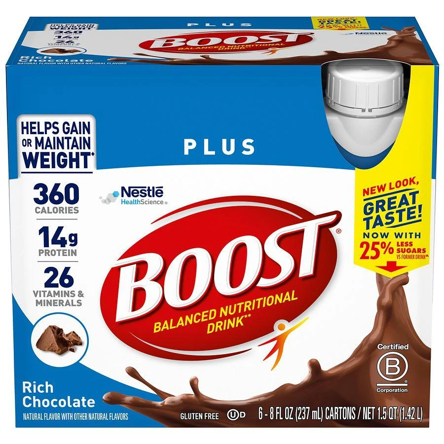 商品Boost Plus|Balanced Nutritional Drinks Rich Chocolate,价格¥99,第1张图片