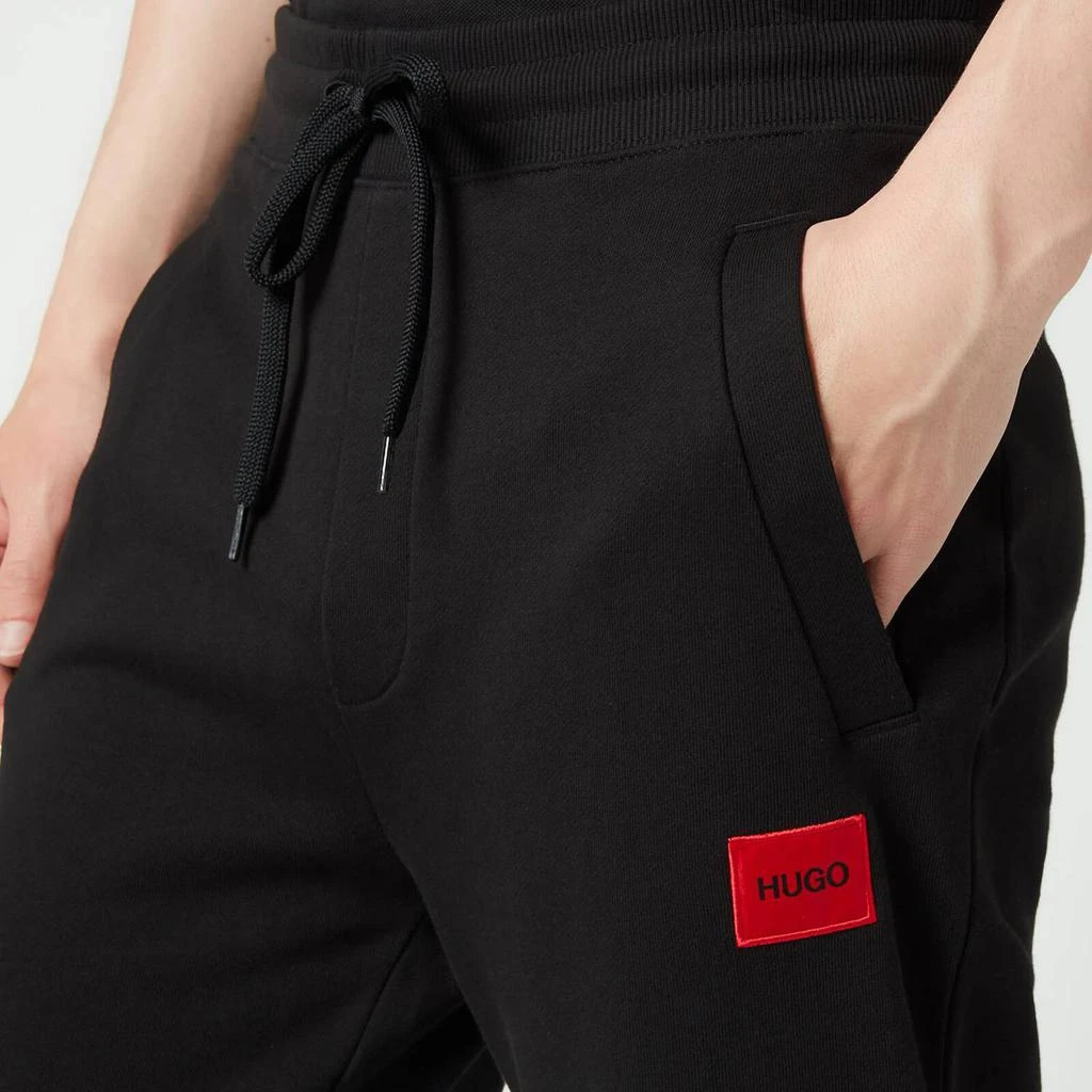 商品Hugo Boss|HUGO Men's Red Logo Patch Sweatpants - Black,价格¥594,第4张图片详细描述