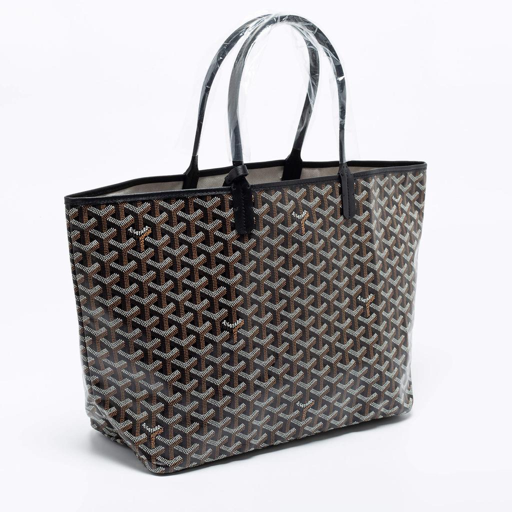 Goyard Black Goyardine Coated Canvas and Leather Saint Louis PM Tote商品第3张图片规格展示