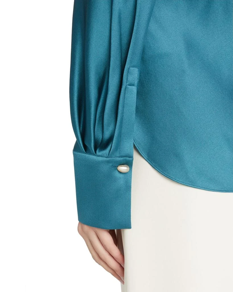商品Vince|Bias-Cut Long-Sleeve Silk Blouse,价格¥2813,第5张图片详细描述