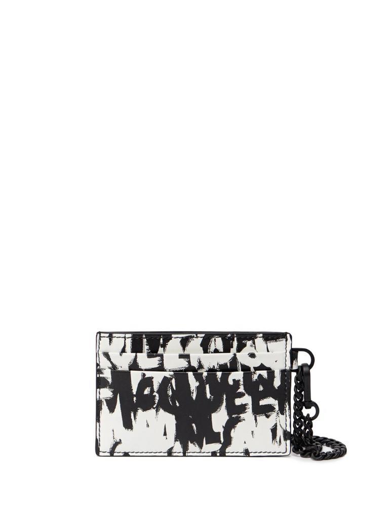 商品Alexander McQueen|Alexander McQueen `Graffiti` Chain Card Holder,价格¥1486,第1张图片