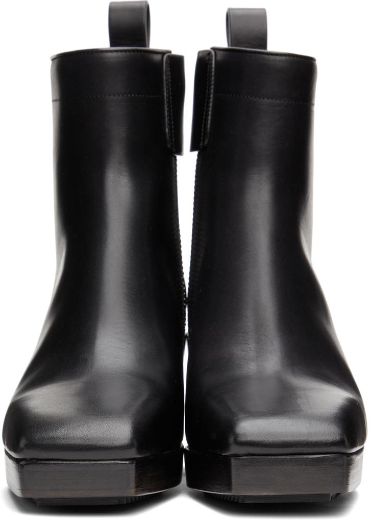 Black Heeled Silver Boots商品第2张图片规格展示