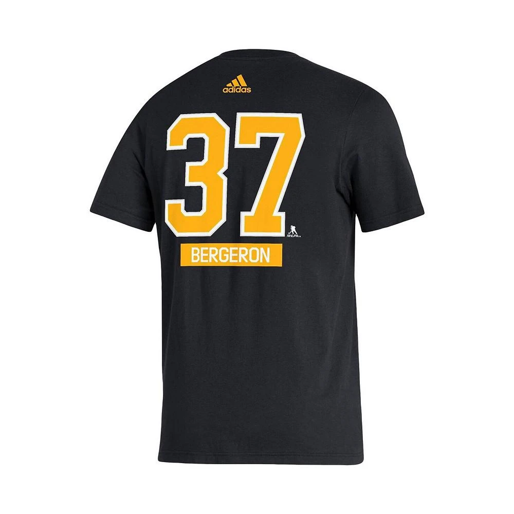 商品Adidas|Men's Patrice Bergeron Black Boston Bruins Player Name and Number T-shirt,价格¥188,第3张图片详细描述