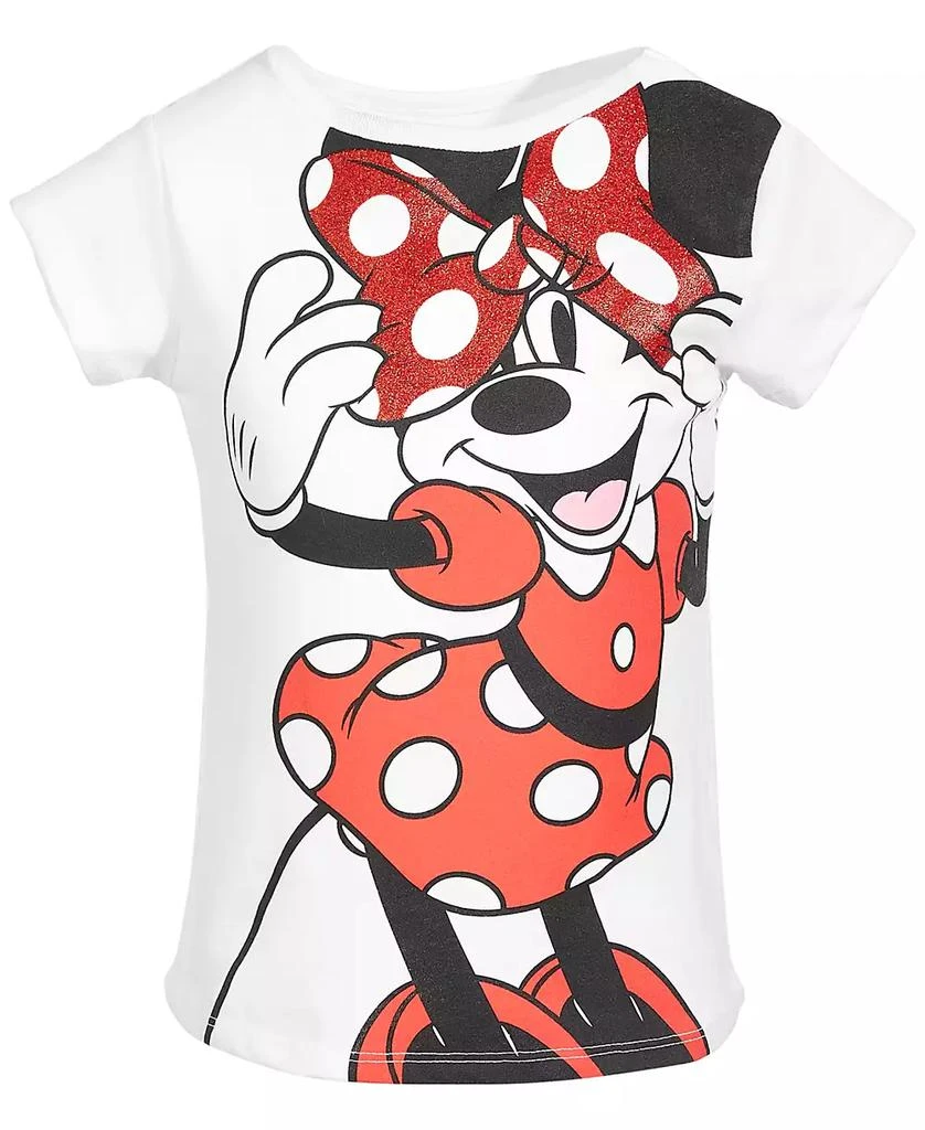 商品Disney|Little Girls Crew Neck Short Sleeve Minnie Mouse Tee,价格¥76,第1张图片