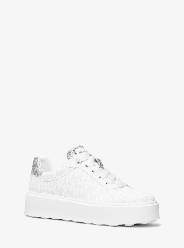 商品Michael Kors|Romey Metallic Two-Tone Signature Logo Platform Sneaker,价格¥609,第1张图片