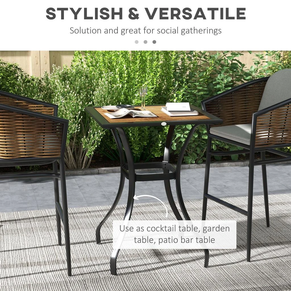 商品Streamdale Furniture|Streamdale Weather-Resistant Garden Table Outdoor Bar for Drinks and Hangouts,价格¥1534,第4张图片详细描述