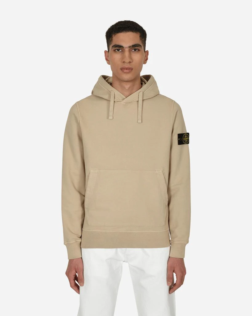 商品Stone Island|Garment Dyed Hooded Sweatshirt Beige,价格¥2949,第1张图片