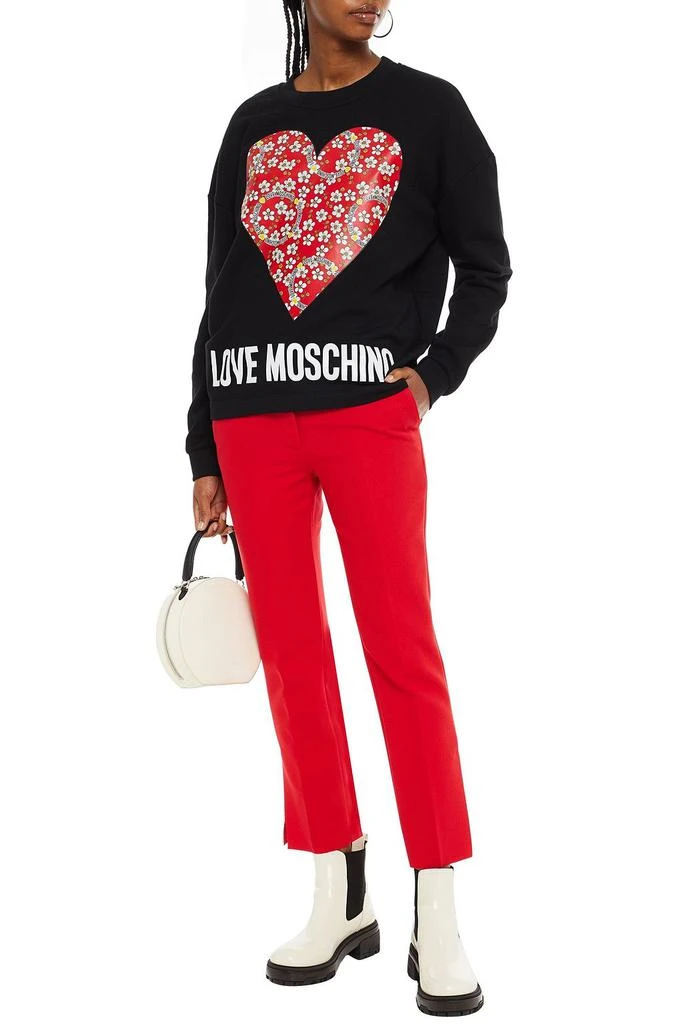 商品Moschino|Printed French cotton-terry sweatshirt,价格¥563,第4张图片详细描述