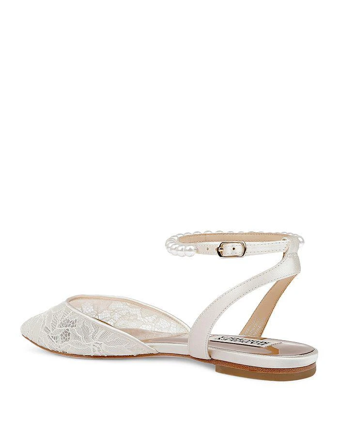 商品Badgley Mischka|Women's Fawn Pointed Toe Embellished Strap Lace Flats,价格¥1040,第5张图片详细描述