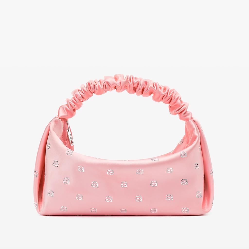 Alexander Wang Mini Scrunchie Logo-Embellished Satin Bag商品第1张图片规格展示