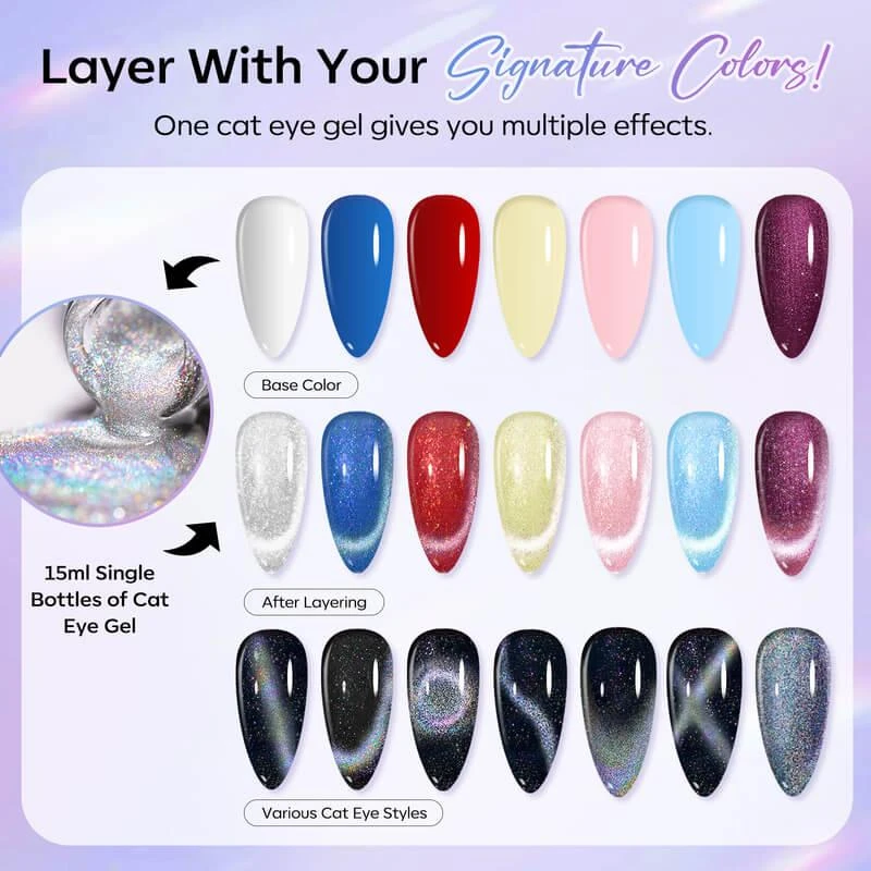 Rainbow Cat Eye - Modelones Gel Nail Polish Cat Eye Inspire Gel 15ml 商品