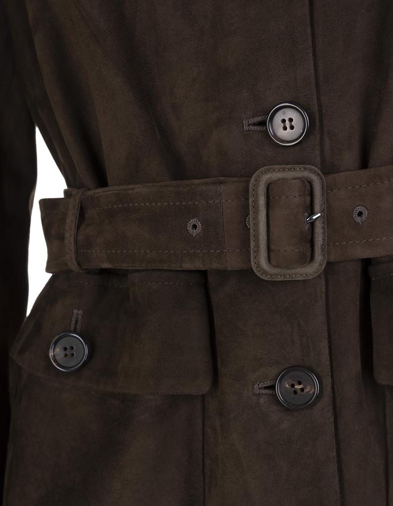 'S Max Mara Sir Jacket In Dark Grey Suede Leather商品第3张图片规格展示