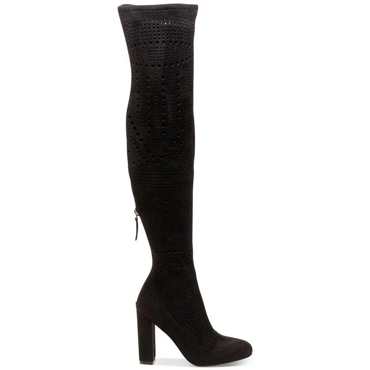 商品Steve Madden|Eden Laser-Cut Block-Heel Over-The-Knee Boots,价格¥482,第3张图片详细描述