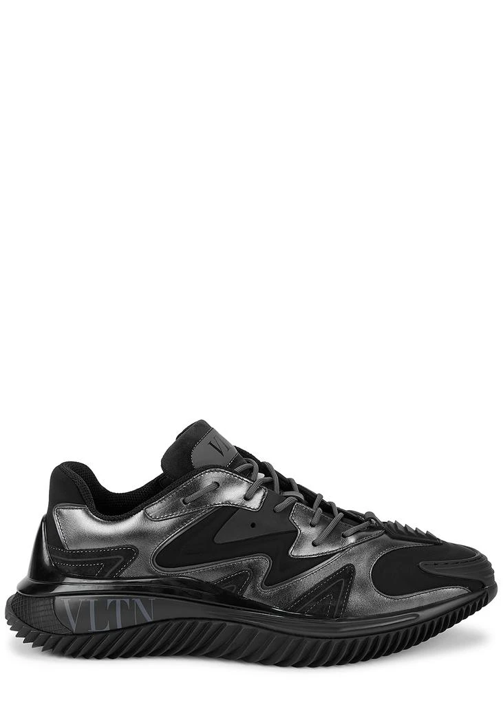 商品Valentino|Valentino Garavani Wave black panelled sneakers,价格¥3438,第1张图片