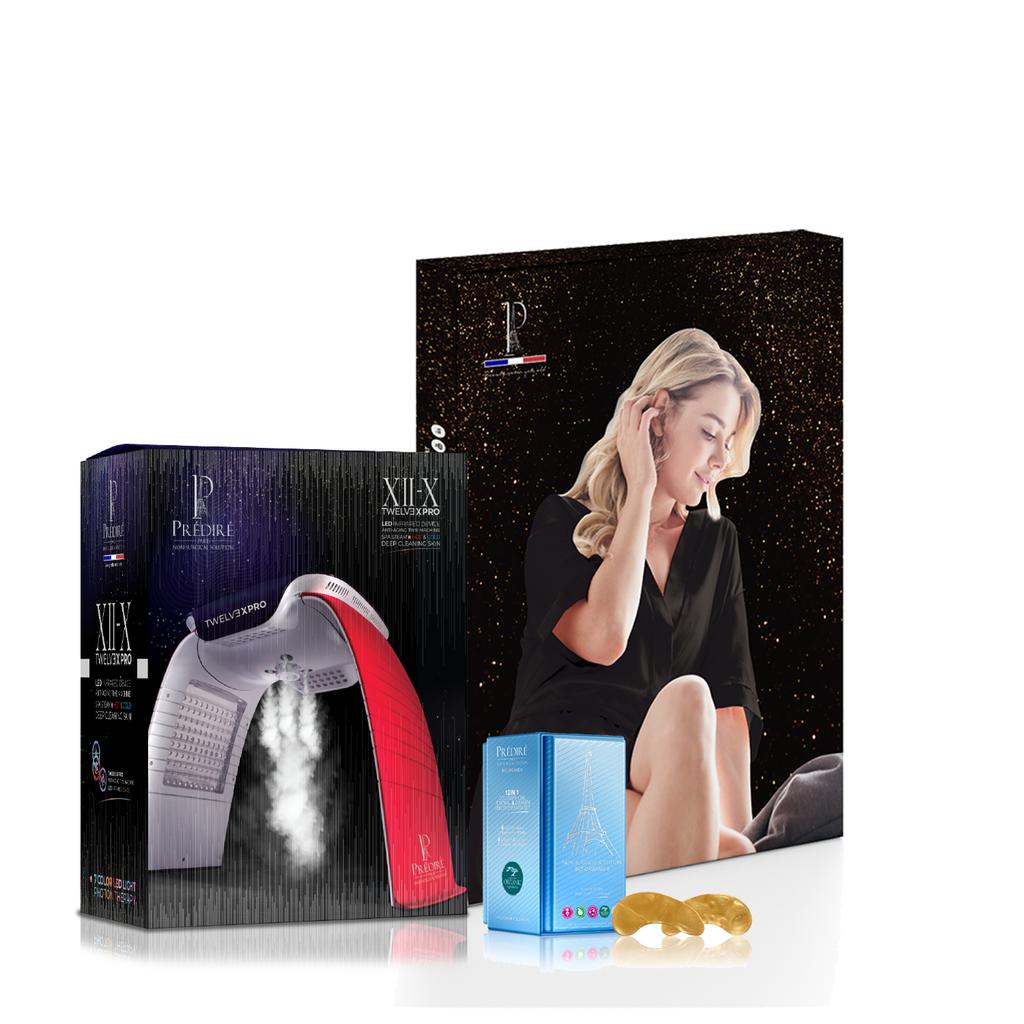 PRO LED Light Therapy Device with Spa Steam & Undereye Masks-Black Robe商品第1张图片规格展示