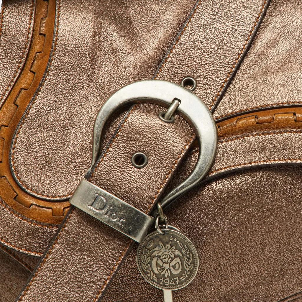 商品[二手商品] Dior|Dior Copper Leather Large Gaucho Double Saddle Shoulder Bag,价格¥6820,第5张图片详细描述