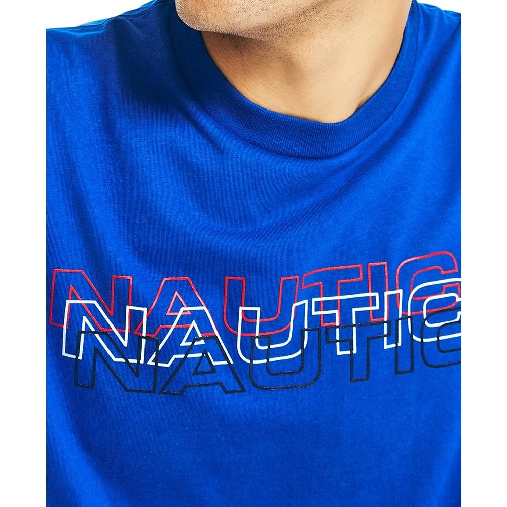 商品Nautica|Men's Relaxed-Fit Crew Neck Logo Graphic T-Shirt,价格¥57,第3张图片详细描述