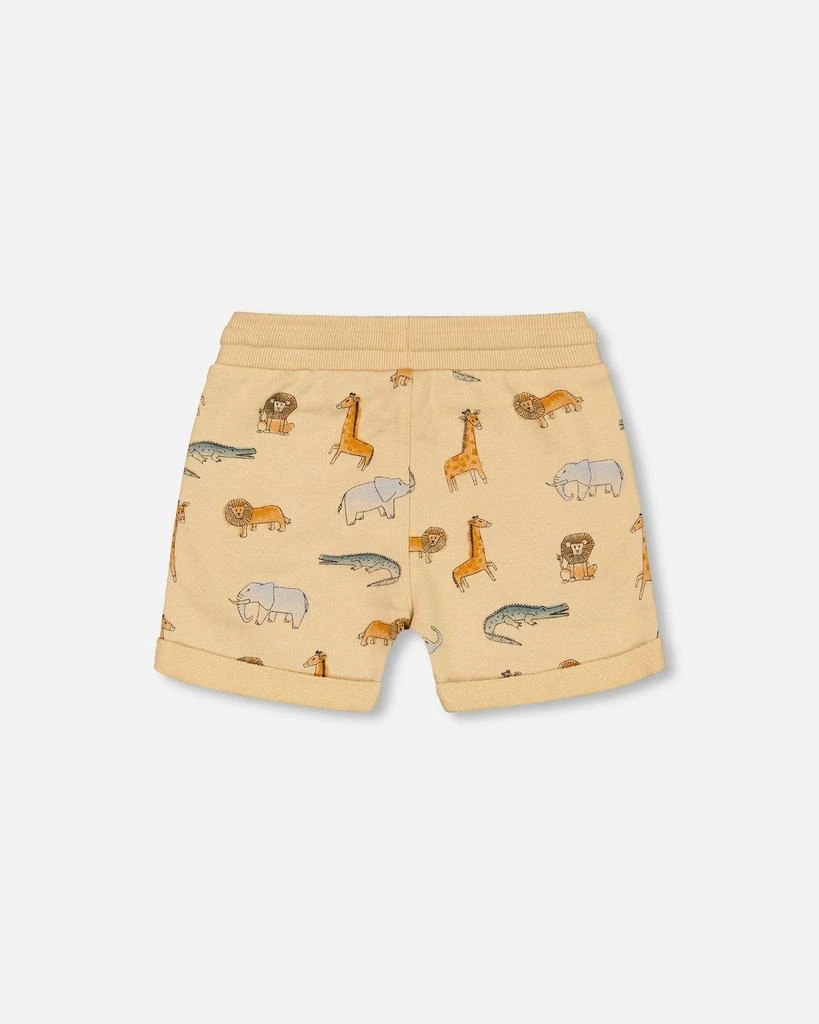 商品Deux par Deux|French Terry Short Beige Printed Jungle Animal,价格¥302,第3张图片详细描述