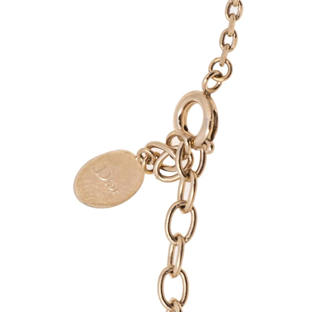 商品[二手商品] Dior|Dior Crystals Gold Tone Metal Necklace,价格¥3276,第5张图片详细描述