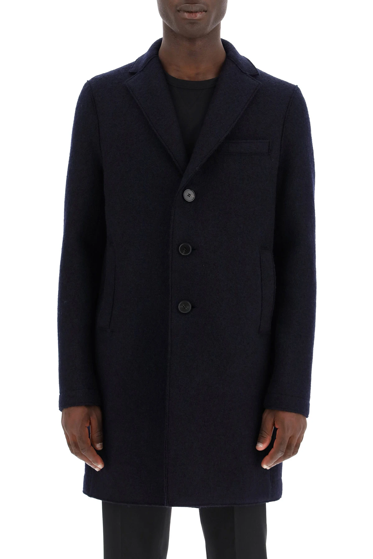 商品【商品预售7天】 Harris Wharf London|Harris Wharf London 男士大衣 C9101MLC358 深蓝色,价格¥1819,第3张图片详细描述