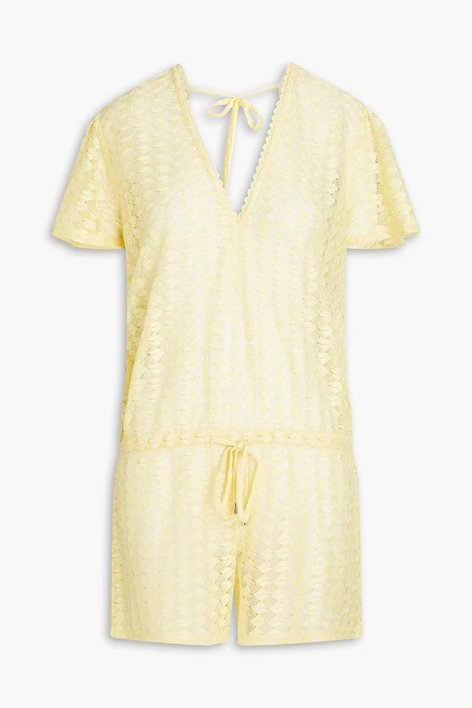 商品MELISSA ODABASH|Lola crochet-knit playsuit,价格¥737,第1张图片