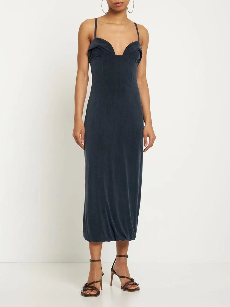 商品Jacquemus|La Robe Praia Cupro Bralette Midi Dress,价格¥3610,第1张图片详细描述