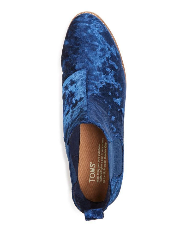 商品TOMS|Women's Ella Velvet Chelsea Booties,价格¥587,第3张图片详细描述