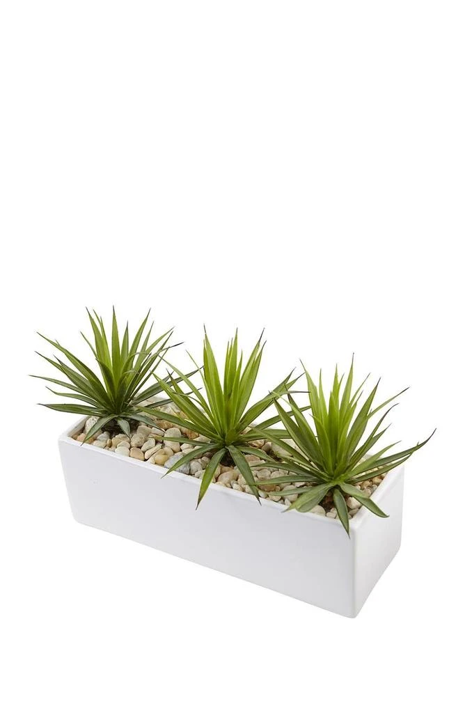 商品NEARLY NATURAL|Mini Agave Artificial Plant in Rectangular Ceramic,价格¥611,第1张图片