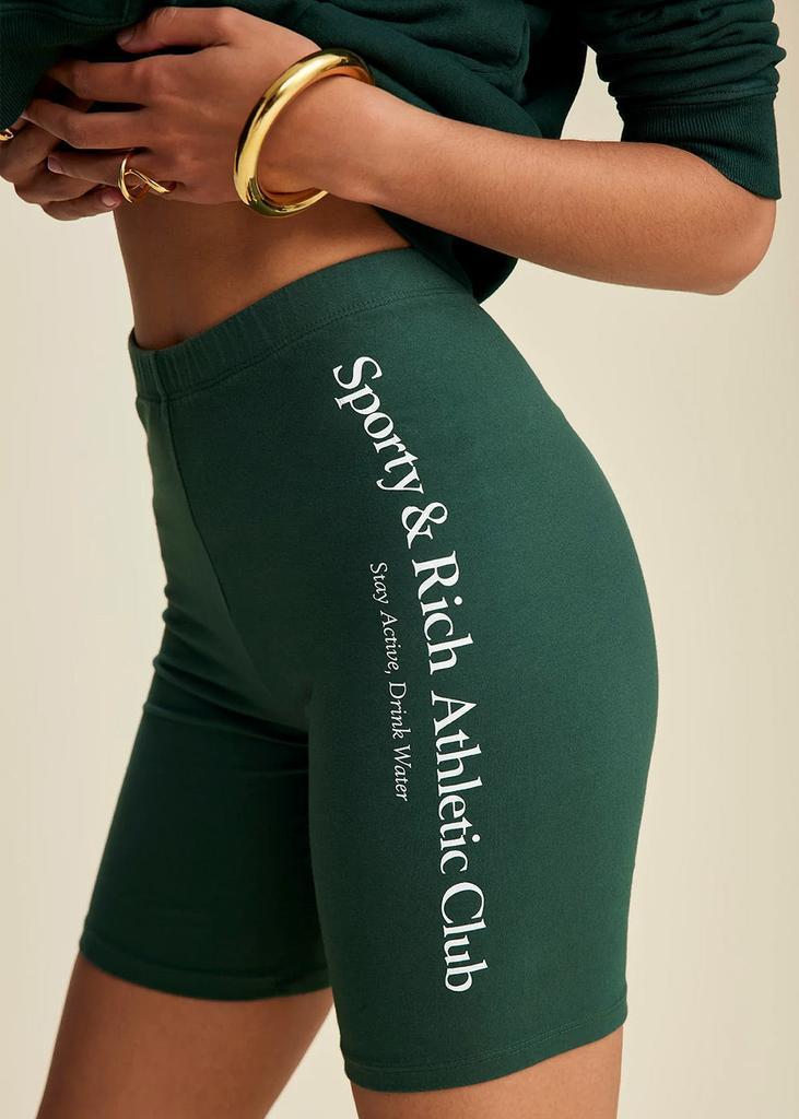 商品Sporty & Rich|Sporty & Rich Green Athletic Club Biker Shorts,价格¥390,第6张图片详细描述