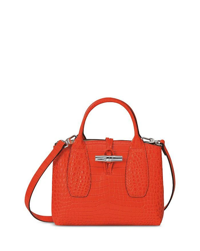 商品Longchamp|Roseau Mini Embossed Leather Top Handle Bag,价格¥3365,第1张图片