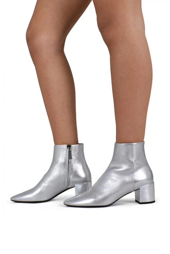 商品Yves Saint Laurent|Luxury shoes for women saint laurent loulou 50 silver ankle boots,价格¥5070,第2张图片详细描述