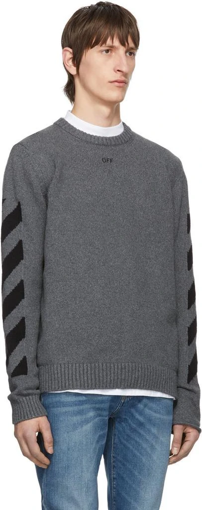 商品Off-White|Grey Melange Arrows Sweater,价格¥2663,第2张图片详细描述