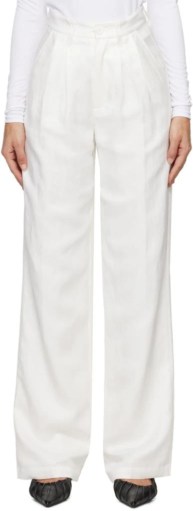 商品ANINE BING|White Carrie Trousers,价格¥1825,第1张图片