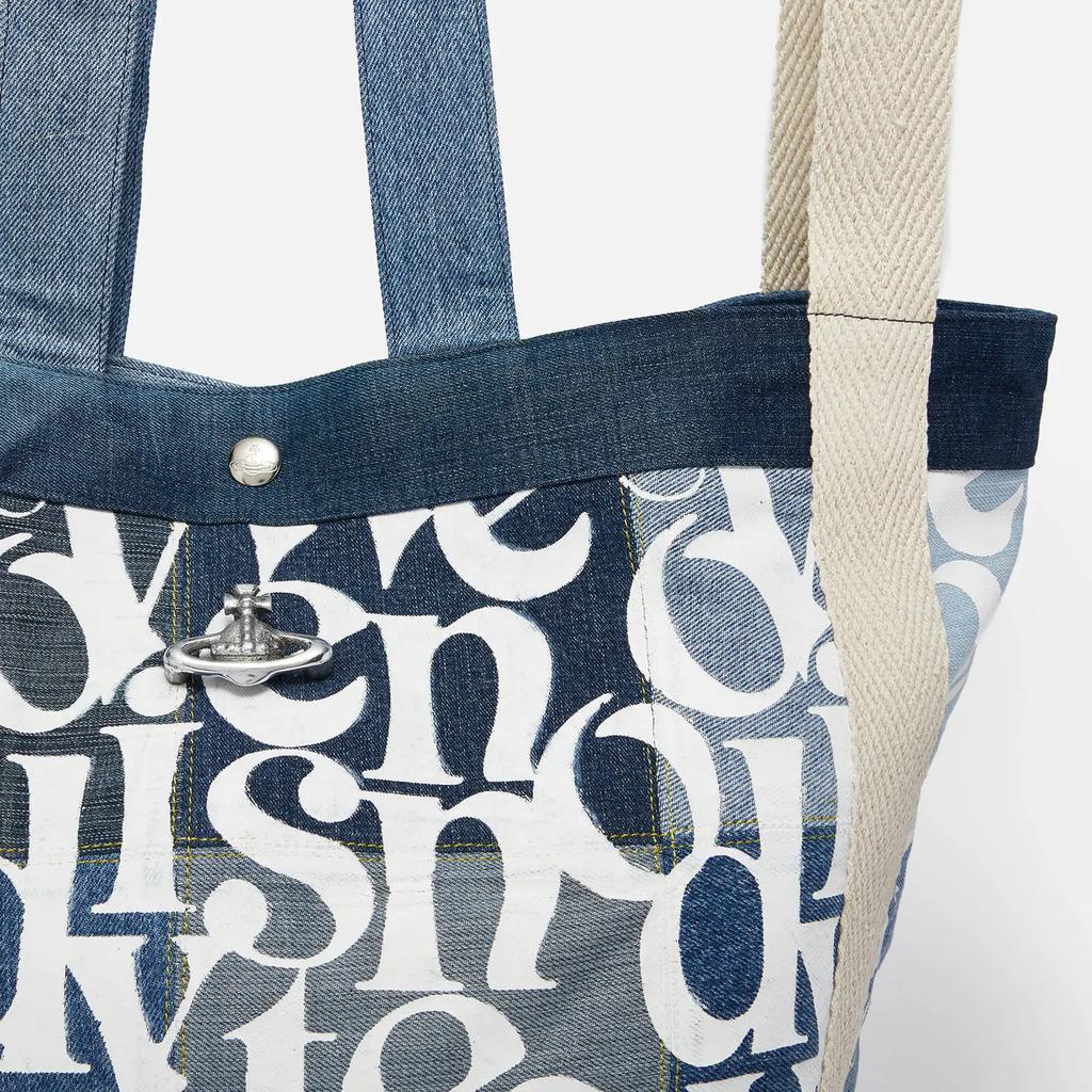 商品Vivienne Westwood|Vivienne Westwood Worker Runner Recycled Denim Tote Bag,价格¥2379,第6张图片详细描述