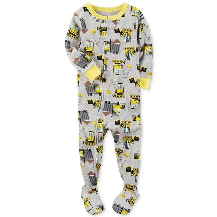 商品Carter's|1-Pc. Construction-Print Footed Pajamas, Baby Boys (0-24 months),价格¥51,第1张图片