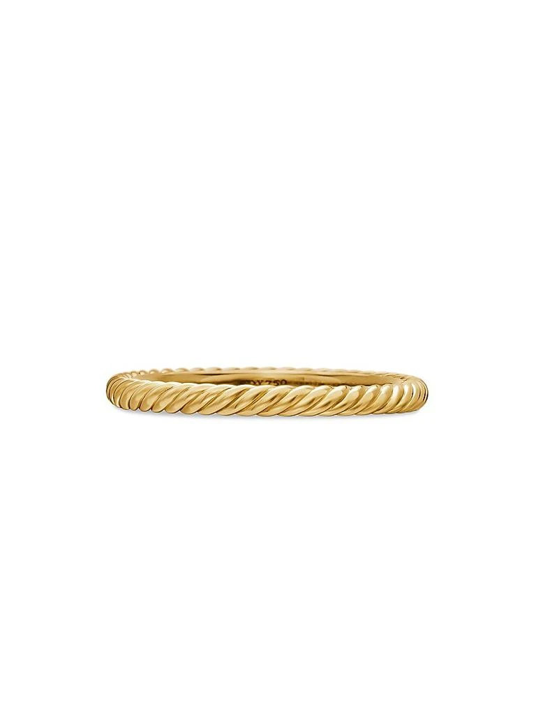 商品David Yurman|Cable Collectibles® Stack Ring in 18K Yellow Gold,价格¥7050,第1张图片