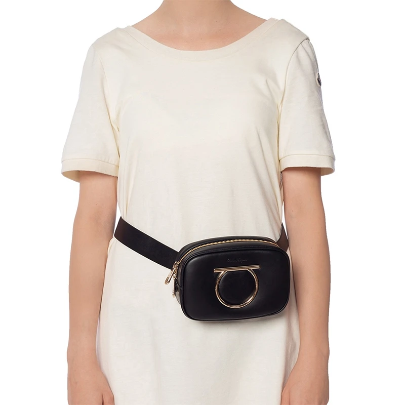 Salvatore Ferragamo 菲拉格慕 女士黑色徽标腰包 21-H005-699083 商品