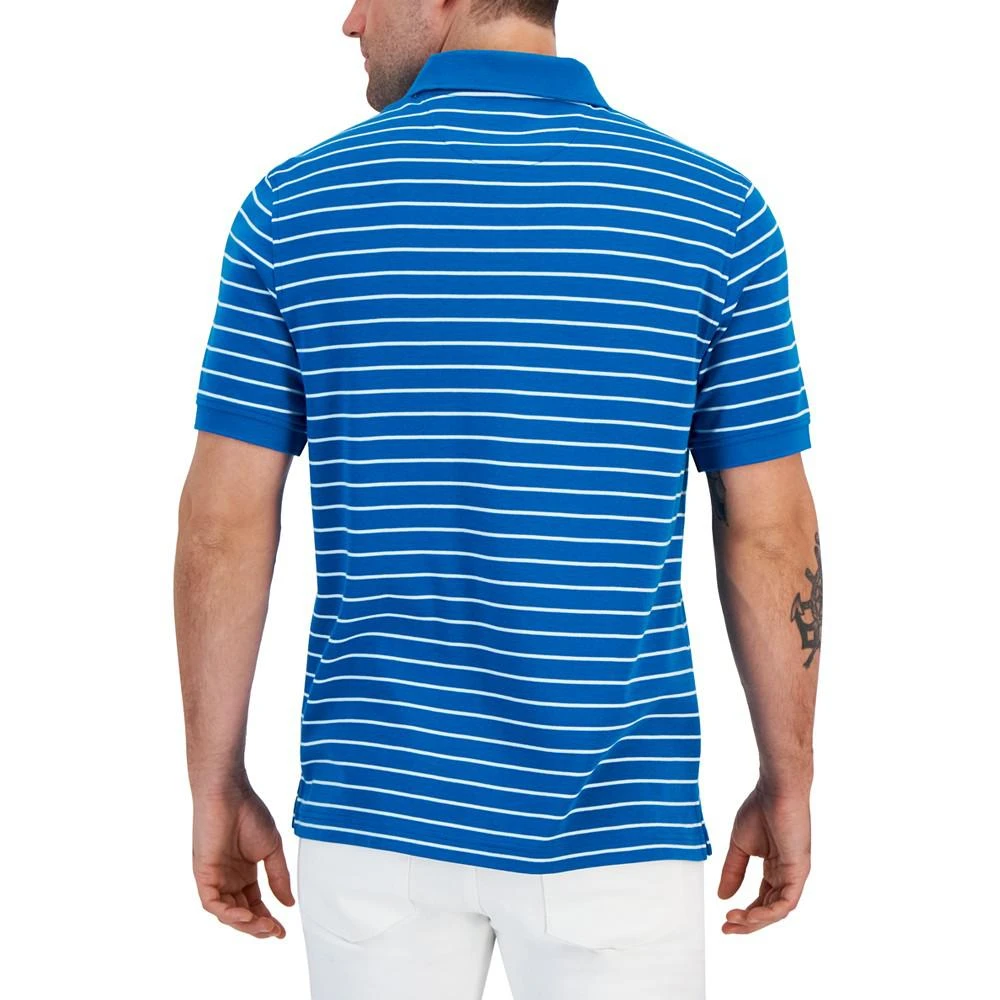 商品Club Room|Men's Striped Interlock Polo Shirt, Created for Macy's,价格¥115,第2张图片详细描述