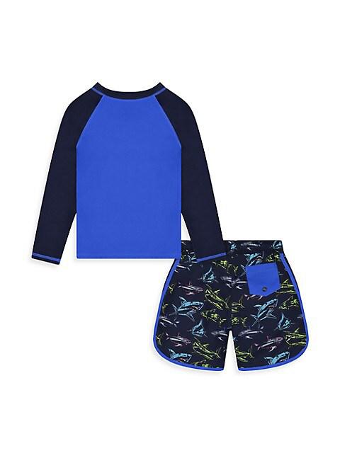 Little Boy's Rashguard & Boardshorts Set商品第2张图片规格展示