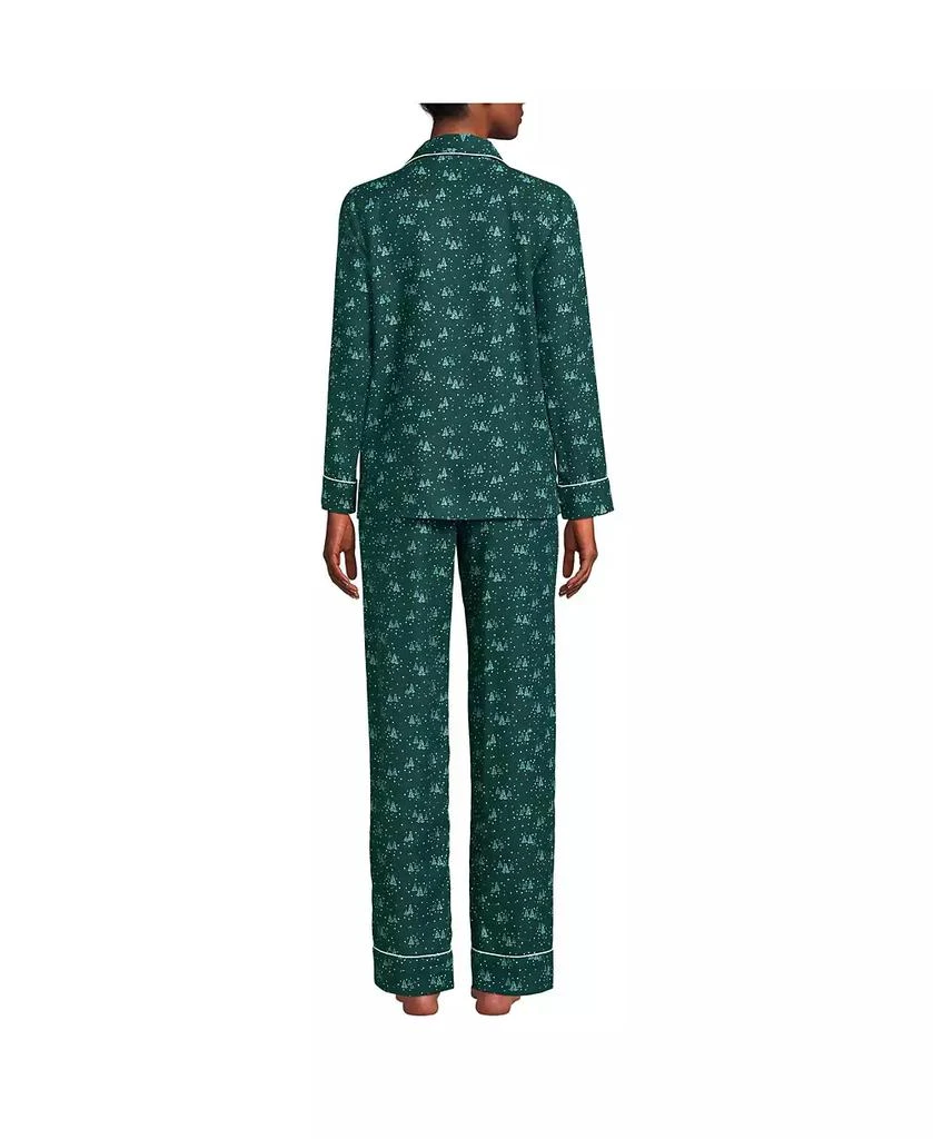 商品Lands' End|Women's Drapey Flannel 2 Piece Pajama Set - Top and Pants,价格¥463,第3张图片详细描述