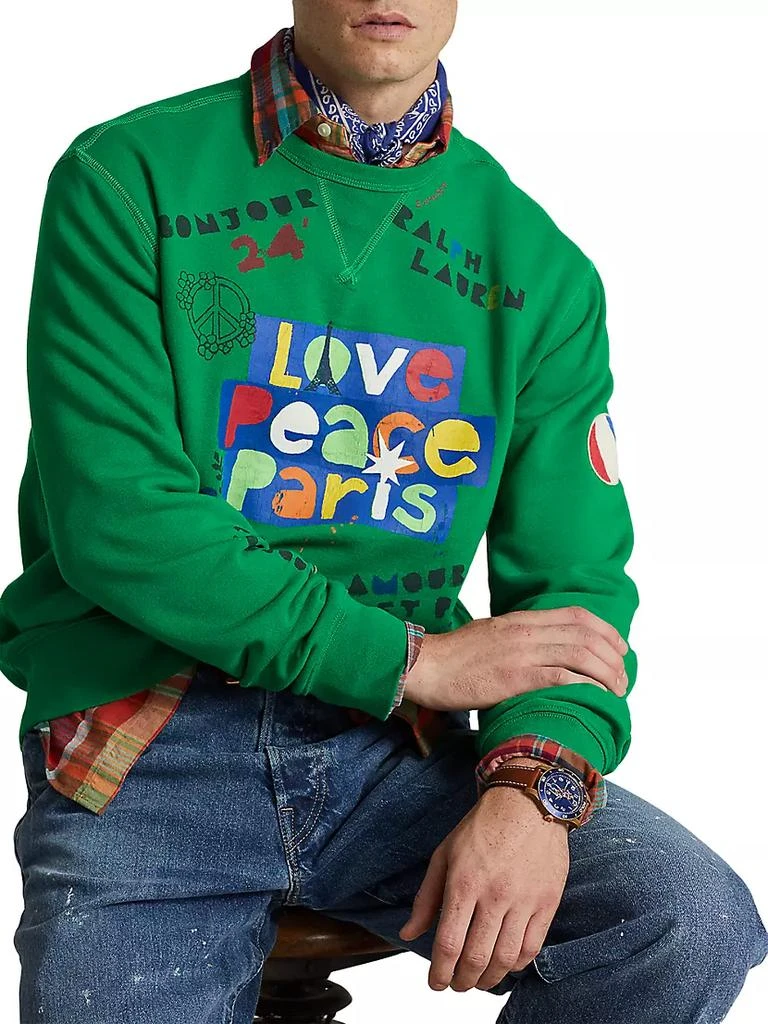 'Love, Peace' Fleece Crewneck Sweatshirt 商品