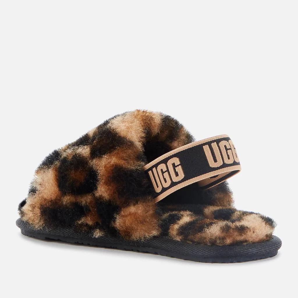 商品UGG|UGG Toddlers' Fluff Yeah Slide Panther Print Slippers - Butterscotch,价格¥218,第2张图片详细描述