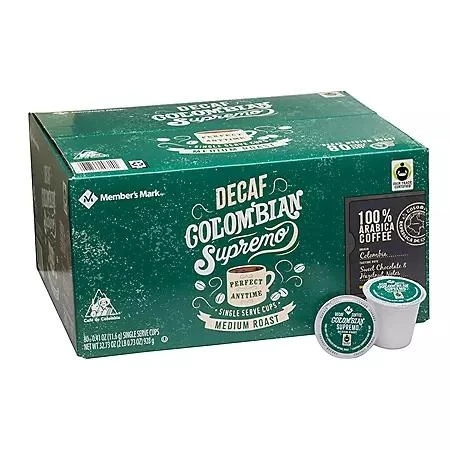商品Member's Mark|Member's Mark Fair Trade Certified Decaf Single-Serve Cups, Colombian Supremo (80 ct.),价格¥200,第1张图片