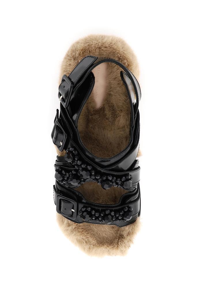 商品Simone Rocha|Simone Rocha Embellished Sandals With Faux Fur,价格¥3022,第4张图片详细描述
