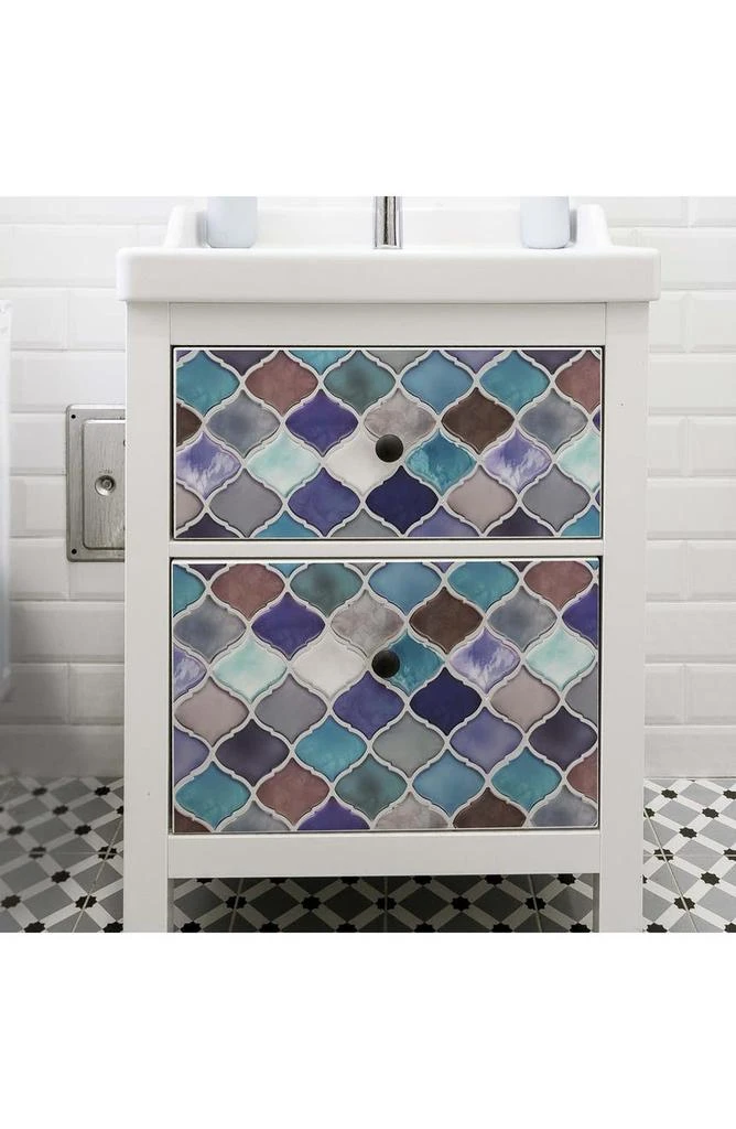 Arabe Green/Blue 3D Tile Wall Sticker - Pack of 3 商品