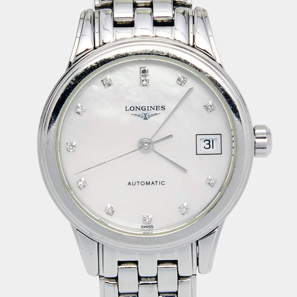 商品[二手商品] Longines|Longines Mother of Pearl Stainless Steel Flagship L4.274.4.87.6 Women's Wristwatch 26 mm,价格¥4840,第3张图片详细描述