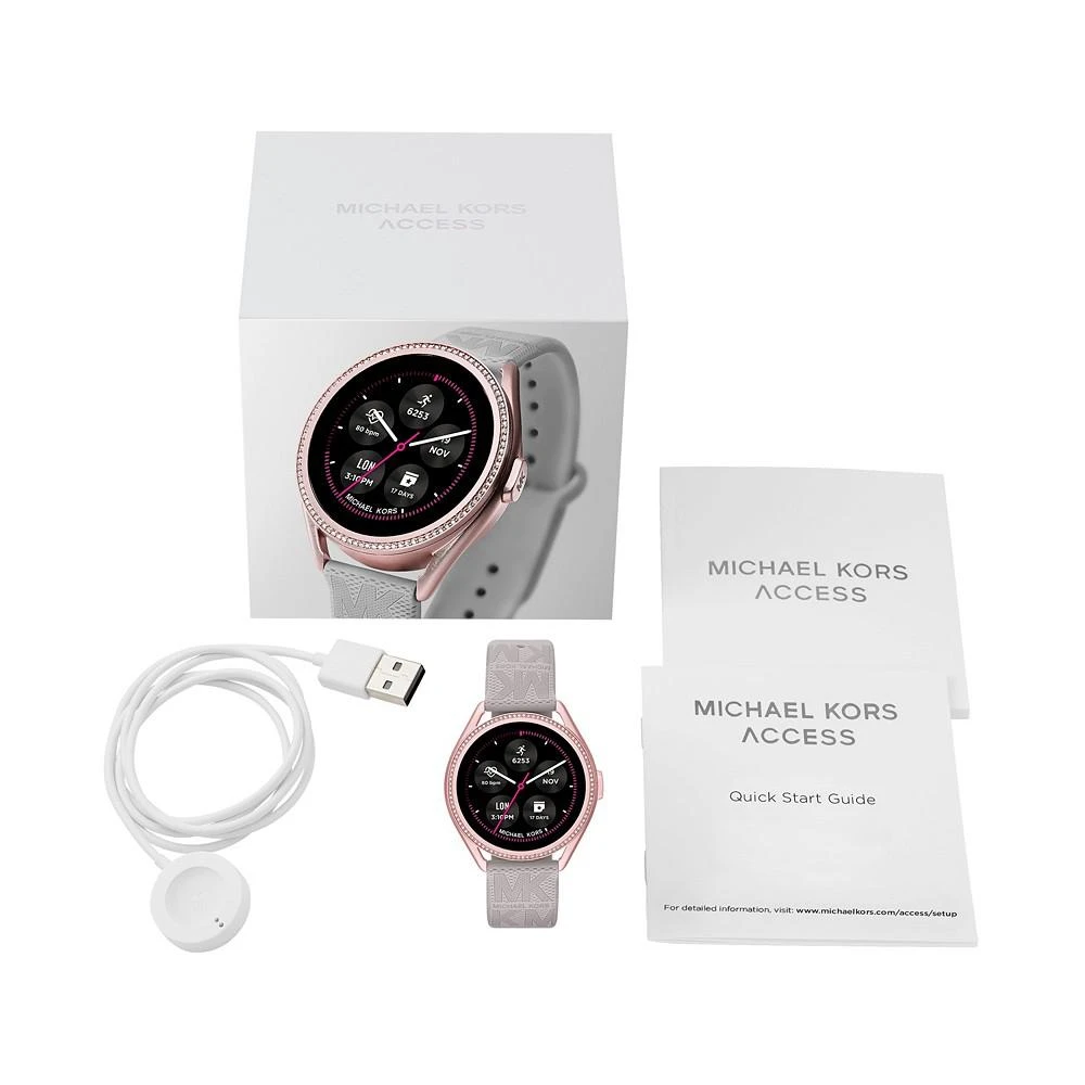 商品Michael Kors|Access Gen 5e MKGO Gray Rubber Smartwatch 43mm,价格¥1121,第3张图片详细描述